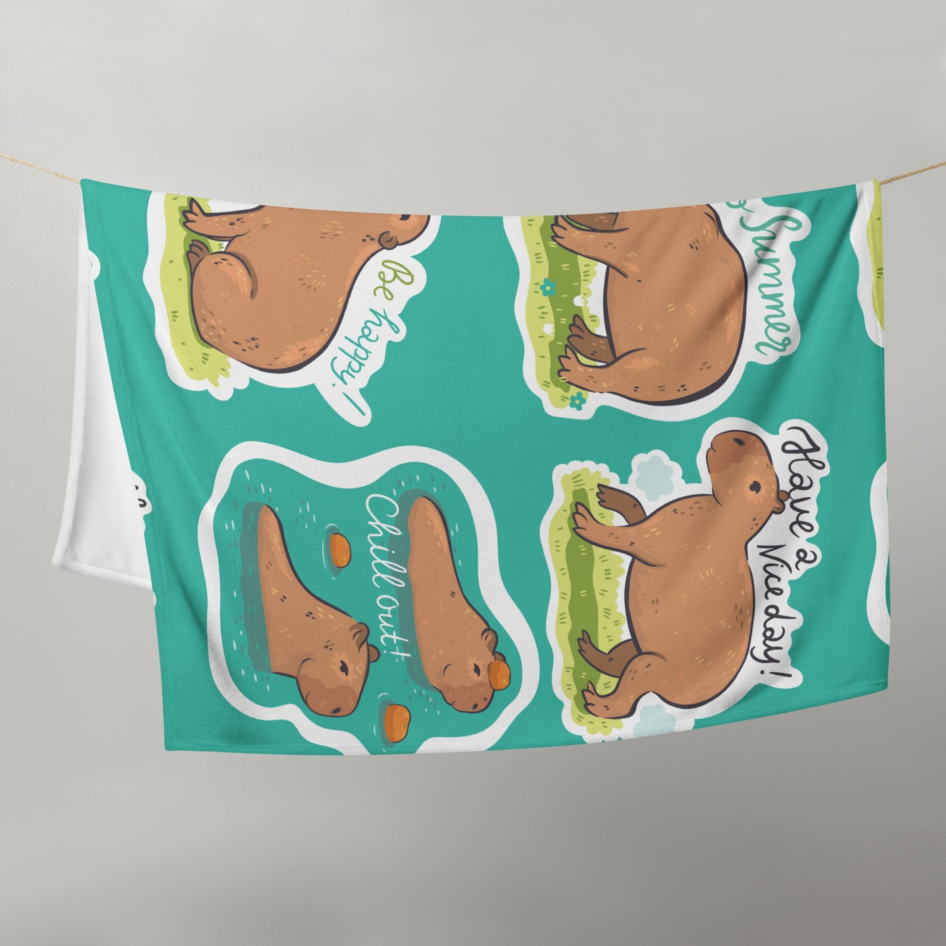 Capybara Summer Throw Blanket! - Capylove