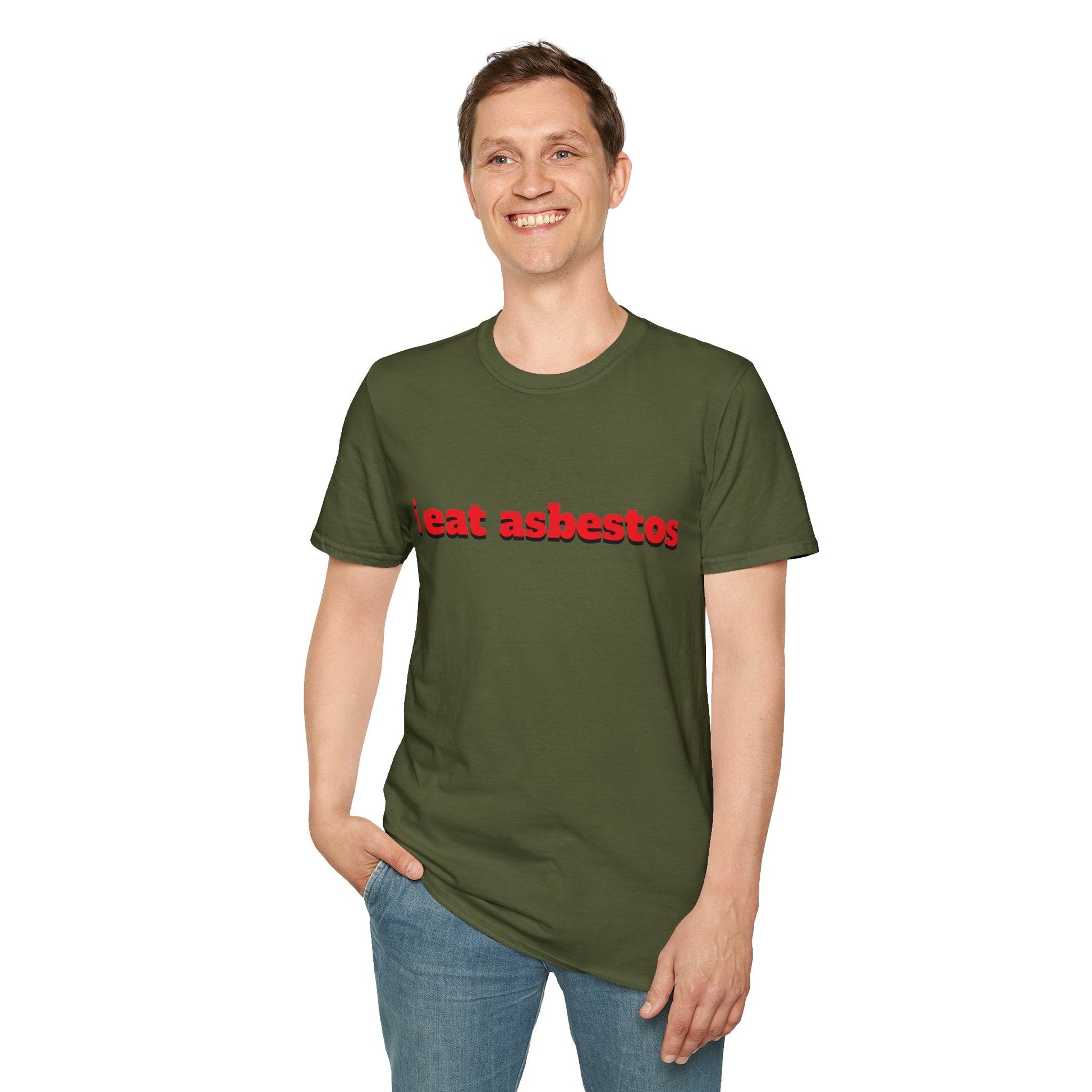 "i eat asbestos" Unisex Softstyle T-Shirt - Capylove