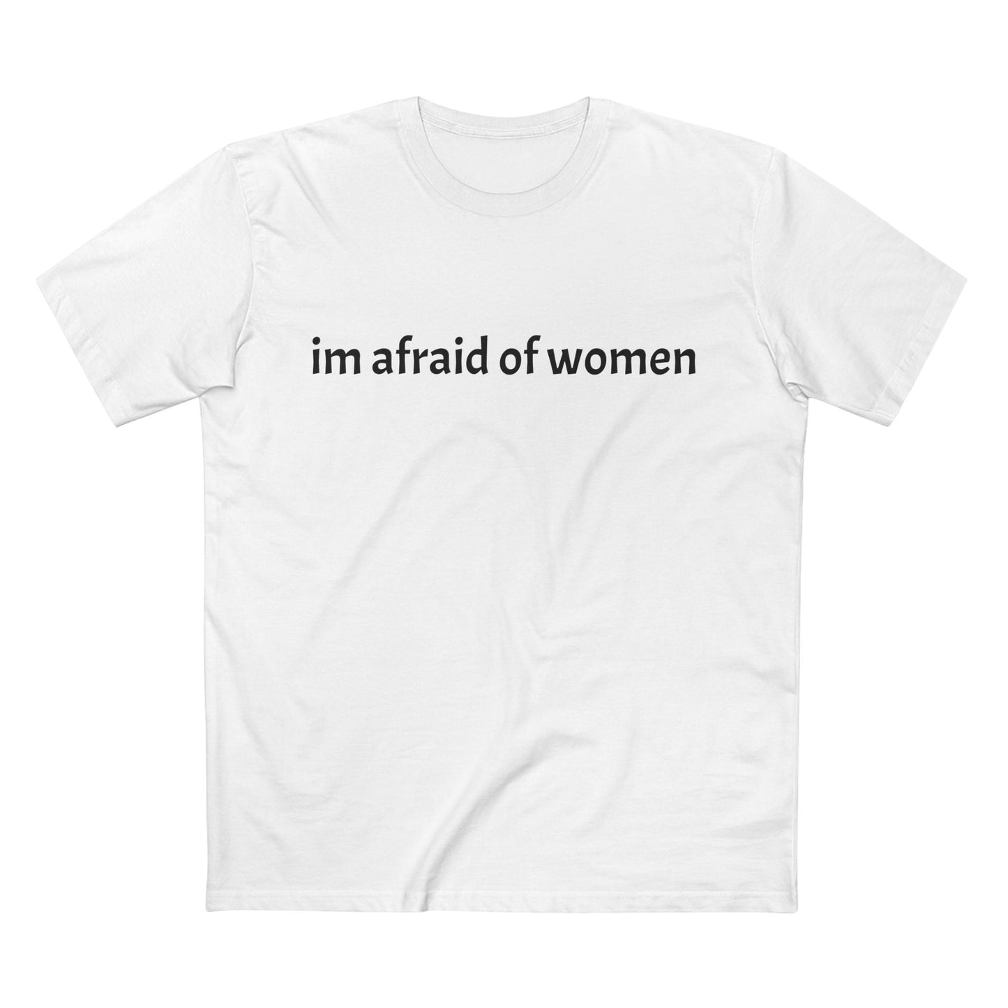 "im afraid of women" Staple Tee - Capylove