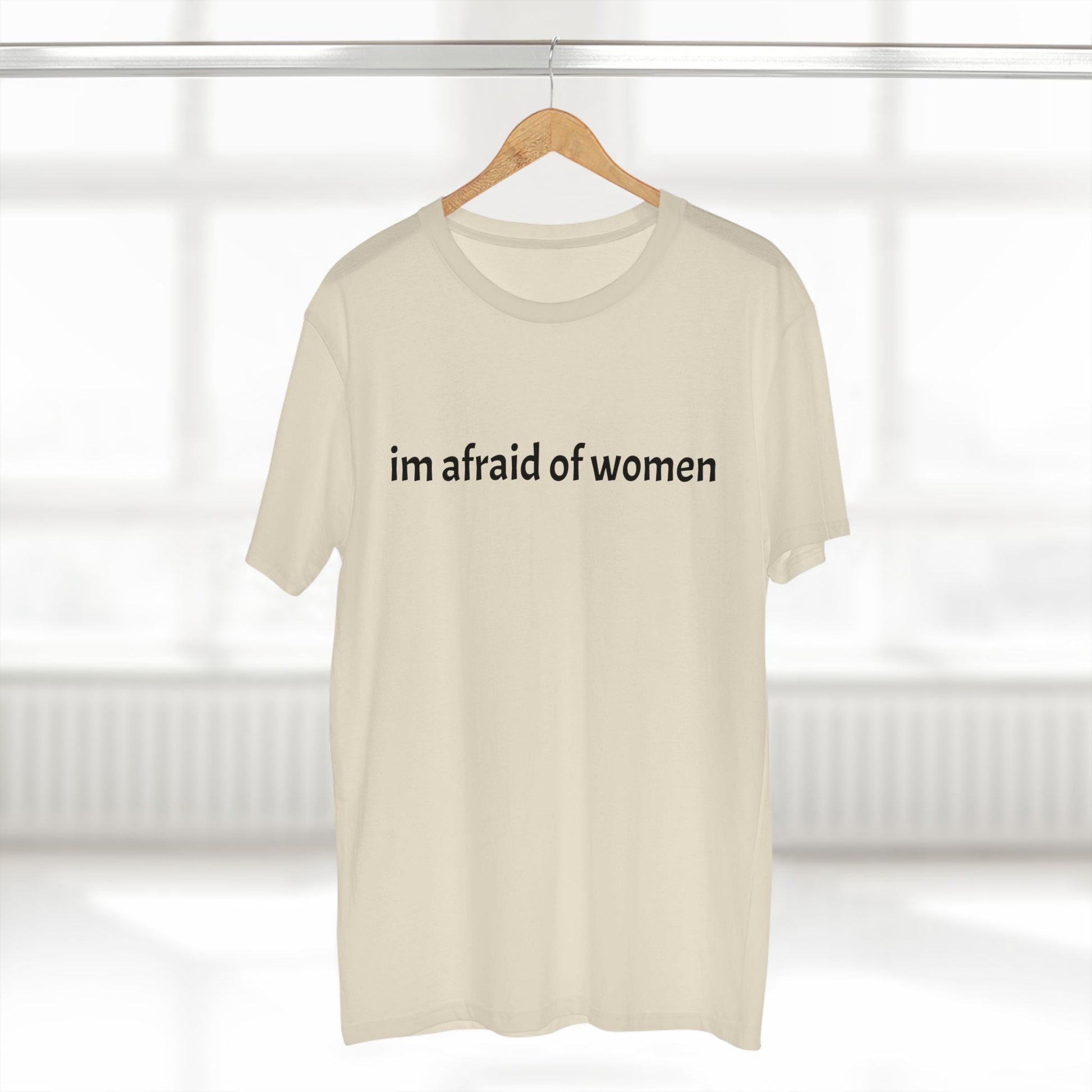 "im afraid of women" Staple Tee - Capylove