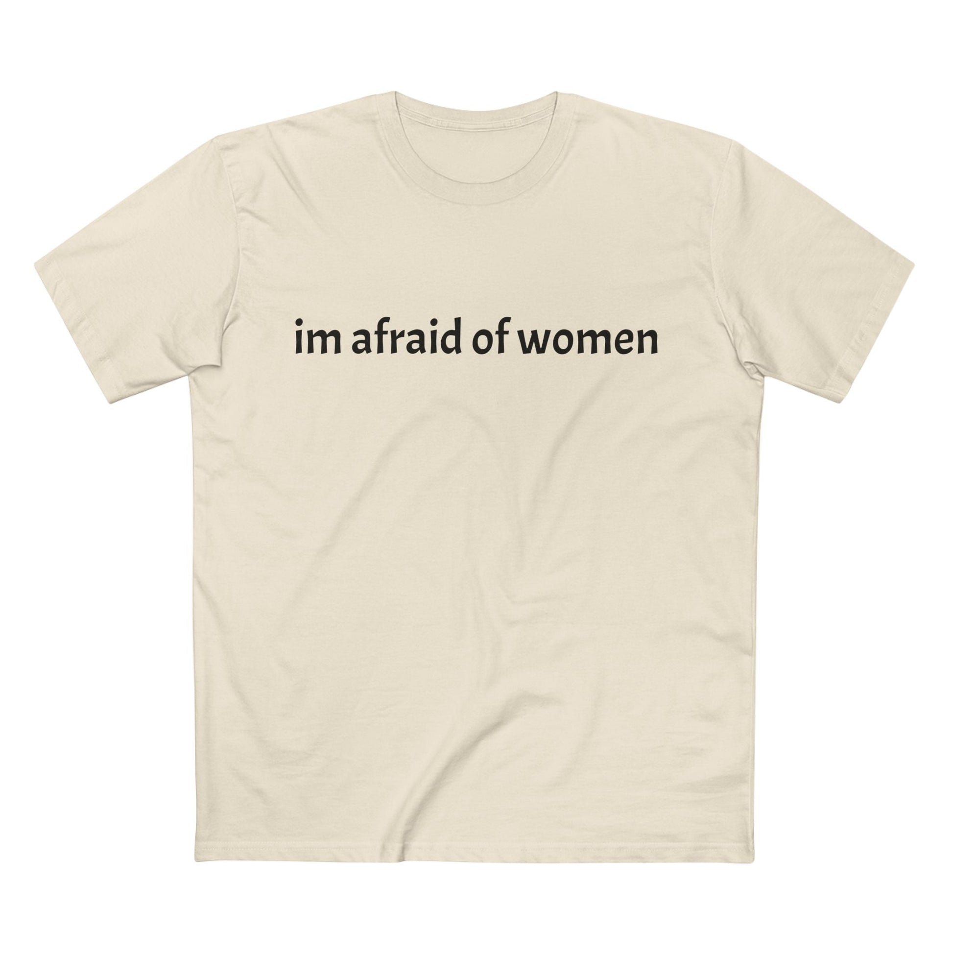 "im afraid of women" Staple Tee - Capylove