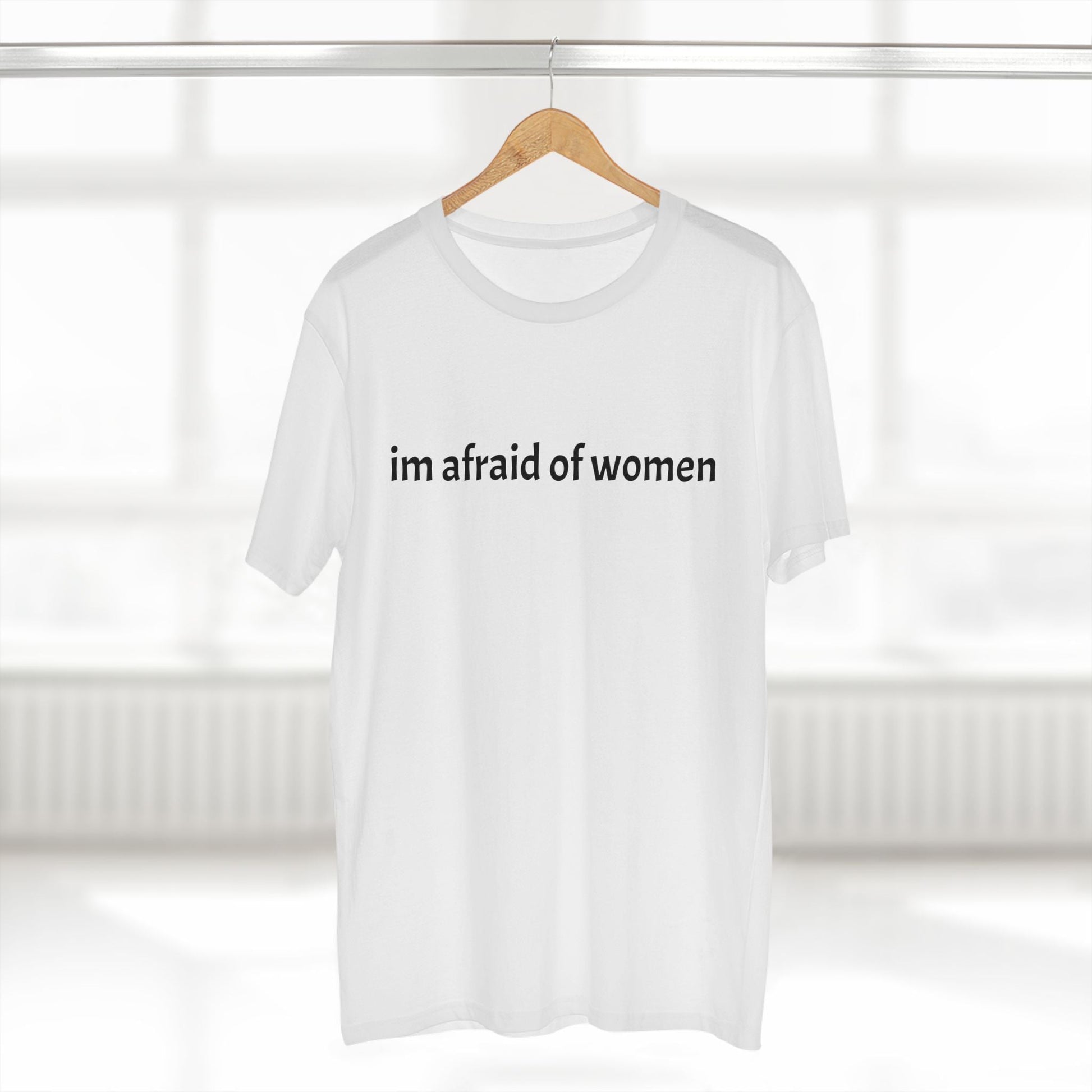 "im afraid of women" Staple Tee - Capylove