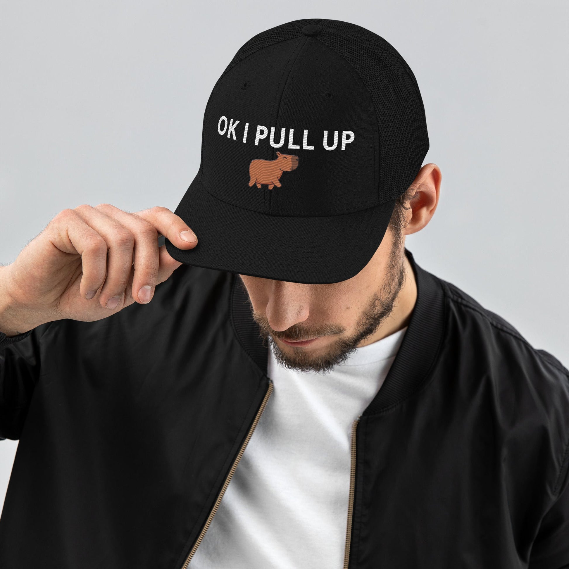 "OK I PULL UP" Capy Trucker Cap - Capylove