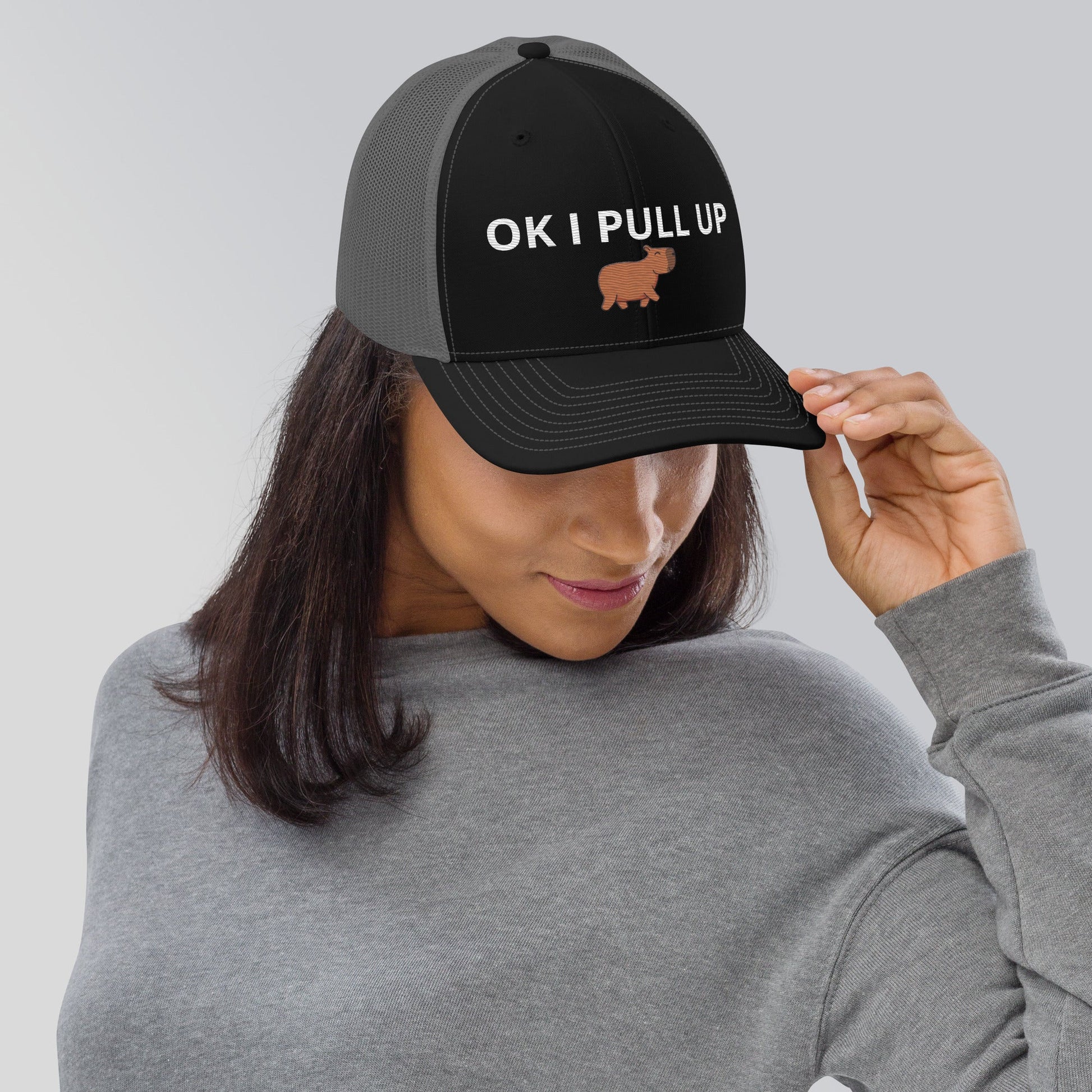 "OK I PULL UP" Capy Trucker Cap - Capylove